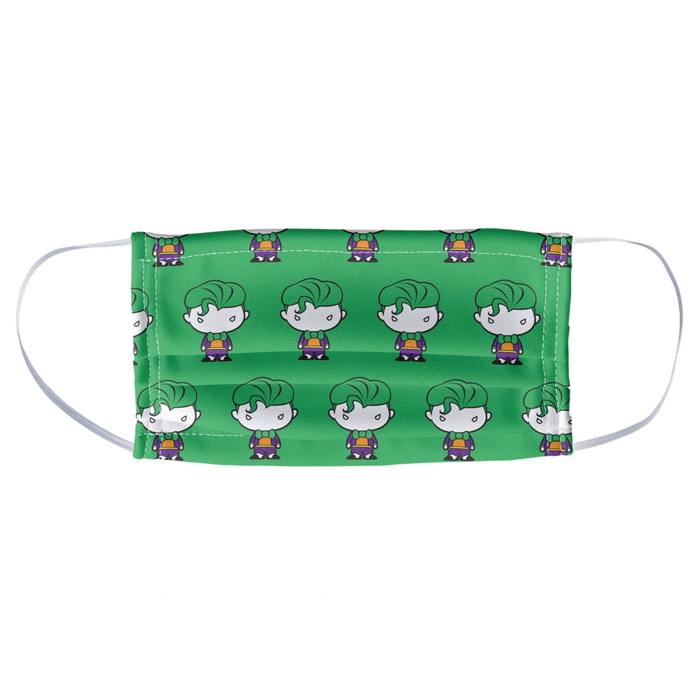 Batman Joker Cute Chibi Character Pattern 1-Ply Reusable Face Mask Covering, Unisex