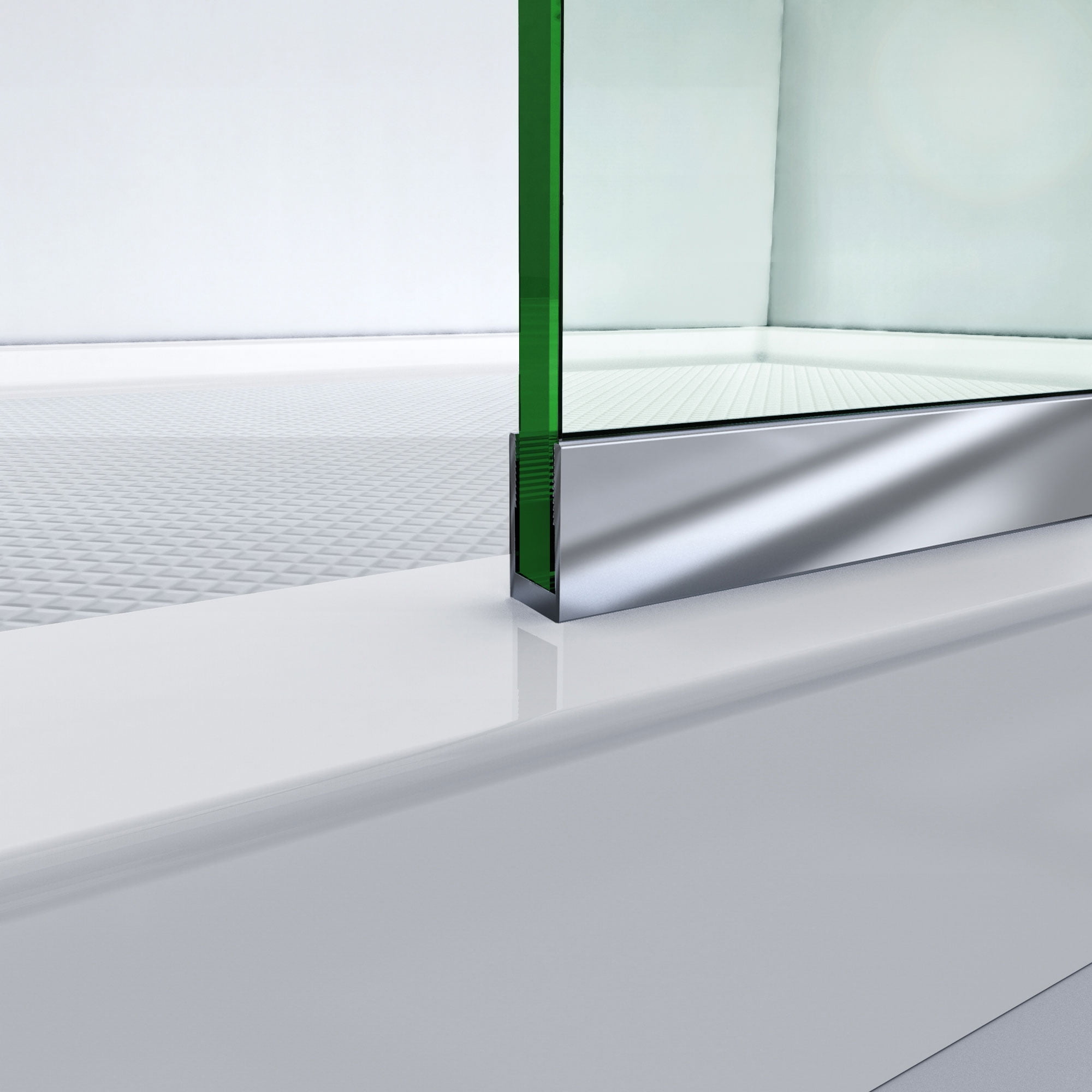 DreamLine Linea Single Panel Frameless Shower Screen 30 in. W x 72 in. H, Open Entry Design in Satin Black