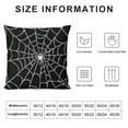 thumbnail image 5 of Ullo0ord Halloween Pillow Covers, Black Spider Web Decor Throw Pillows Holiday Halloween Outdoor Decorative Pillows Square Cushion Covers for Home Bed Couch Sofa 20x20in, 5 of 5