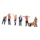 thumbnail image 5 of 6 Piezas Miniatura Figuras Personaje de Obrero de Construcción Hechas en Resina Escala 1/18 para Maquetas Adecuado para Decoración de Hogar Colección, 5 of 9