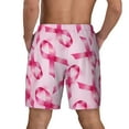 thumbnail image 4 of Haiem Breast Cancer Ribbons Awareness Mens Swim Trunks with Compression Liner 2 in 1 Swimming Shorts Stretch Swimwear Quick Dry,Board Shorts-3X-Large, 4 of 9