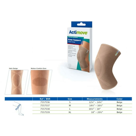Actimove Knee Support Closed Patella, Beige, X-Large (18″ - 20-1/2″)