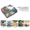 thumbnail image 3 of Wobogo White Maned Lions Flannel Fleece Bed Blanket as Bedspread Coverlet Sofa Blankets (90x60in) Soft Lightweight Warm and Cozy, 3 of 6