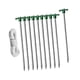 thumbnail image 3 of 10 x Estacas para tienda de campaña Estacas para tienda de campaña Decoración de jardín con cuerdas Anclajes de tierra para toldo de picnic Refugio Lo, 3 of 8