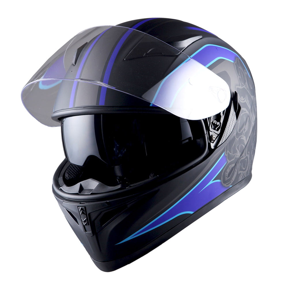 変更OK Storm New Motorcycle Bike Modular Full Face Helmet Dual Visor Sun  Shield with LED Tail Light+Motorcycle Bluetoothヘッドセット:Glossy Orange 