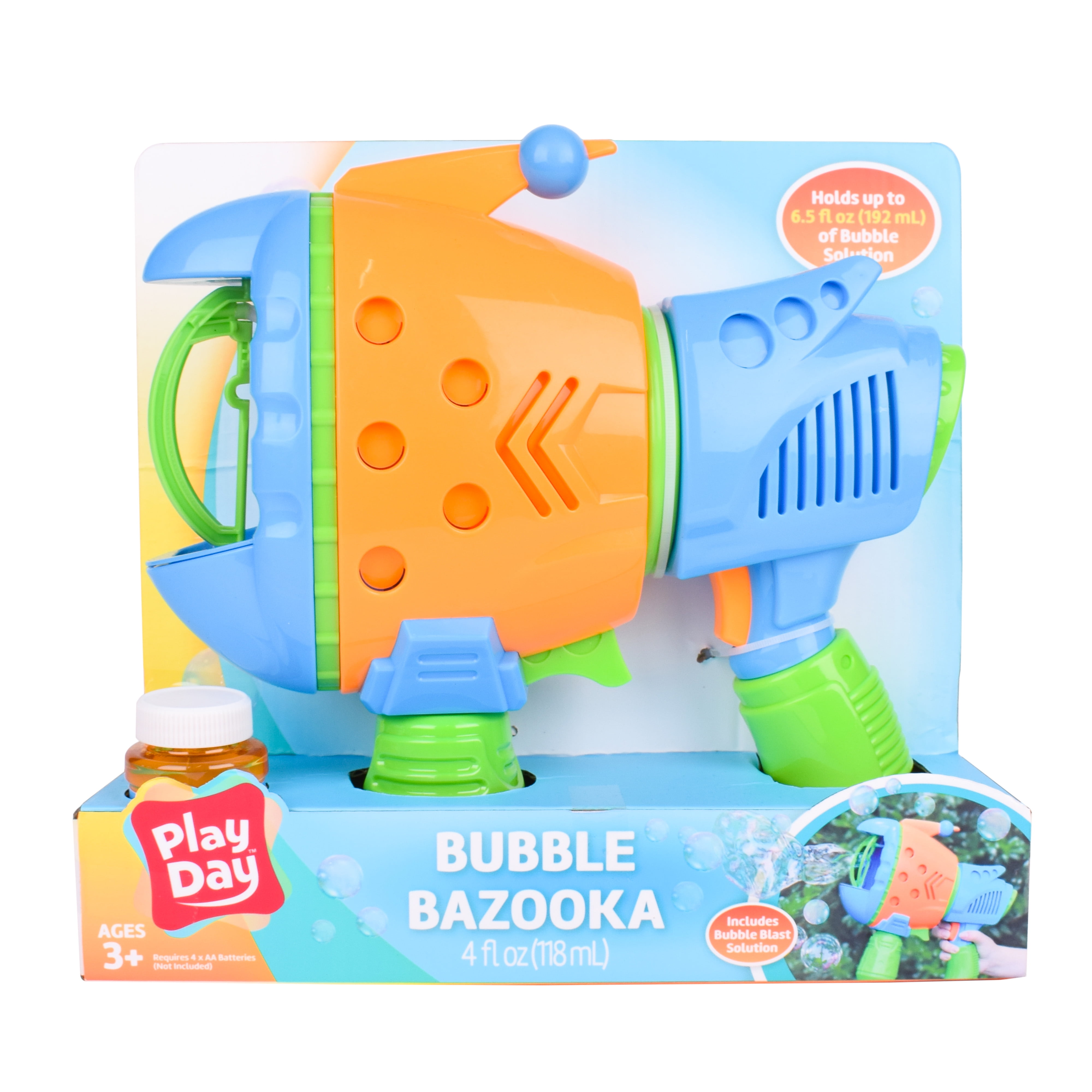 The Bazooka Gubble LED Bubble Gun | Includes 100mL Kid & Pet Safe Bubble  Solution