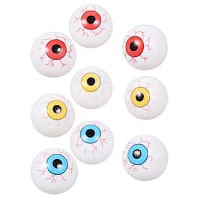 Scary Plastic Ping Pong Creepy Halloween Eyeballs, Suitable for Party Gift Bag Stuffing Halloween Horror Props 12-ct. ( Color Varies)