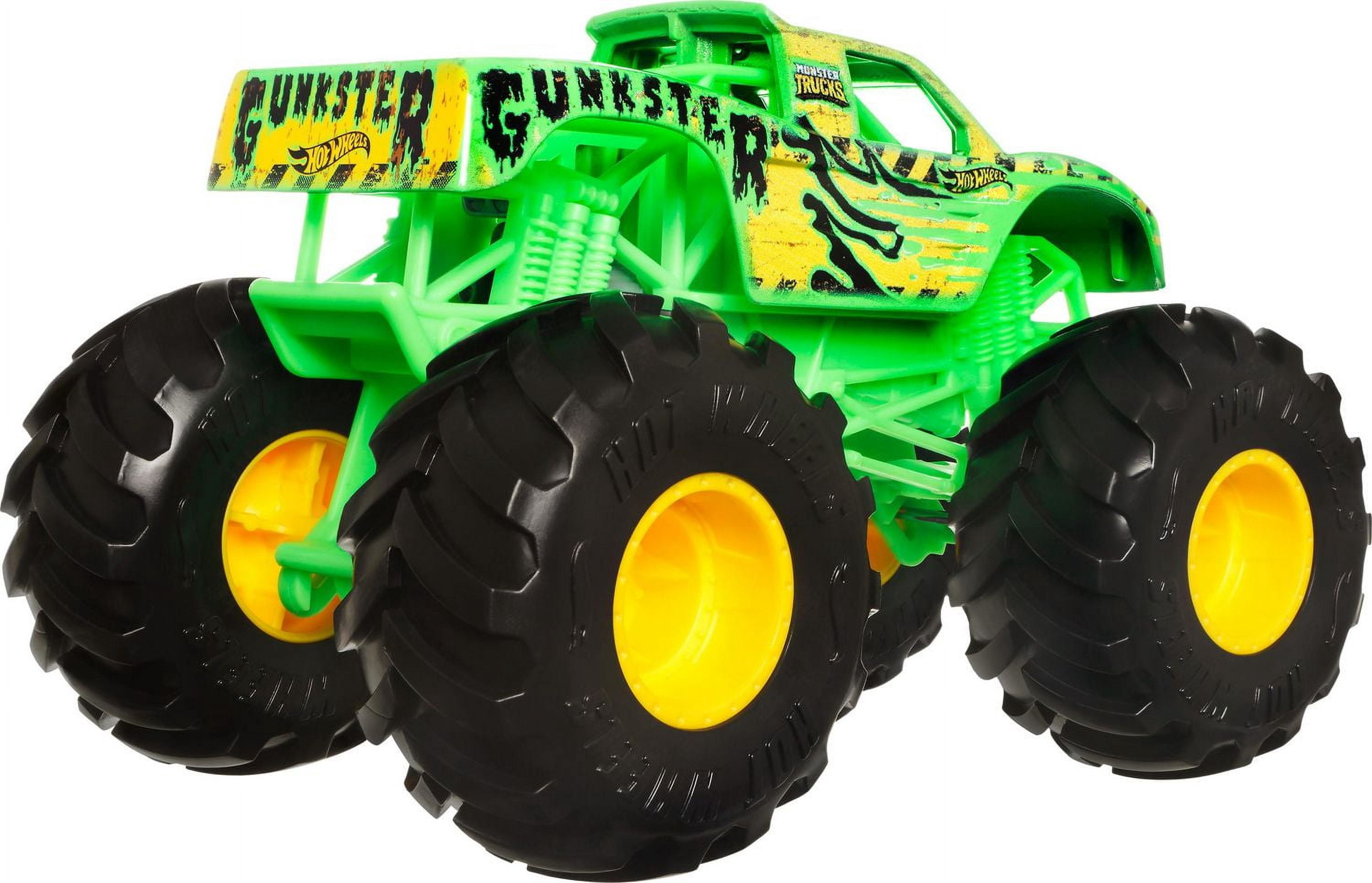 Hot Wheels Monster Trucks 1:24 Scale Vehicle Gunkster, Collectible Die-Cast Toy Trucks