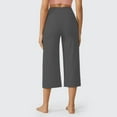 thumbnail image 4 of LOVZFMLL Women's Capri Pants with Pockets High Waist Sweatpants Summer Wide Leg Workout Cropped Yoga Pants for Casual Running Gym Dark Gray M, 4 of 9