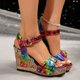 thumbnail image 2 of Bmisegm New Casual Slipper Lady Slides with Square Head Hollowed Out Ladies Women Beach Flip Flops Flat Sandals Shoes Womens Sandals Summer Black 7.5, 2 of 9