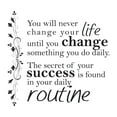 thumbnail image 1 of Family Success is Found in Daily Routine Lovely Quote Wall Decal Decoration Life Quotes Bedroom Office Wall Décor Life Quotes Lasts Years and Easily Removable - Size: 30 In(W) x 30 In(H), 1 of 5