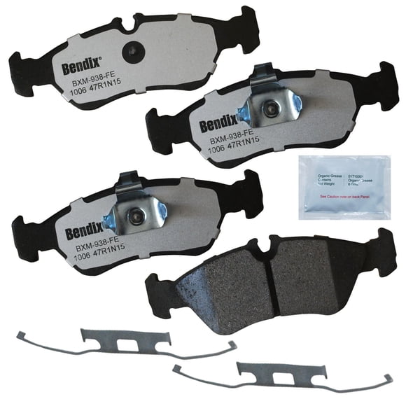 Bendix Fleet Metlok Severe Duty Metallic Rear Brake Pads for Dodge Sprinter 2500 2006-2003, Sprinter 3500 2006-2005-(MKD1006FM)