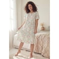 thumbnail image 6 of Dreams & Co. Plus Size Short Floral Print Cotton Gown, 6 of 6