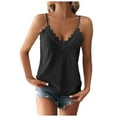 thumbnail image 2 of DuoJiaJ Women's Tank Top V Neck Lace Camisole Casual Cute Summer Top Loose Fit Breathable Yoga Tank Tops for Women, 2 of 5