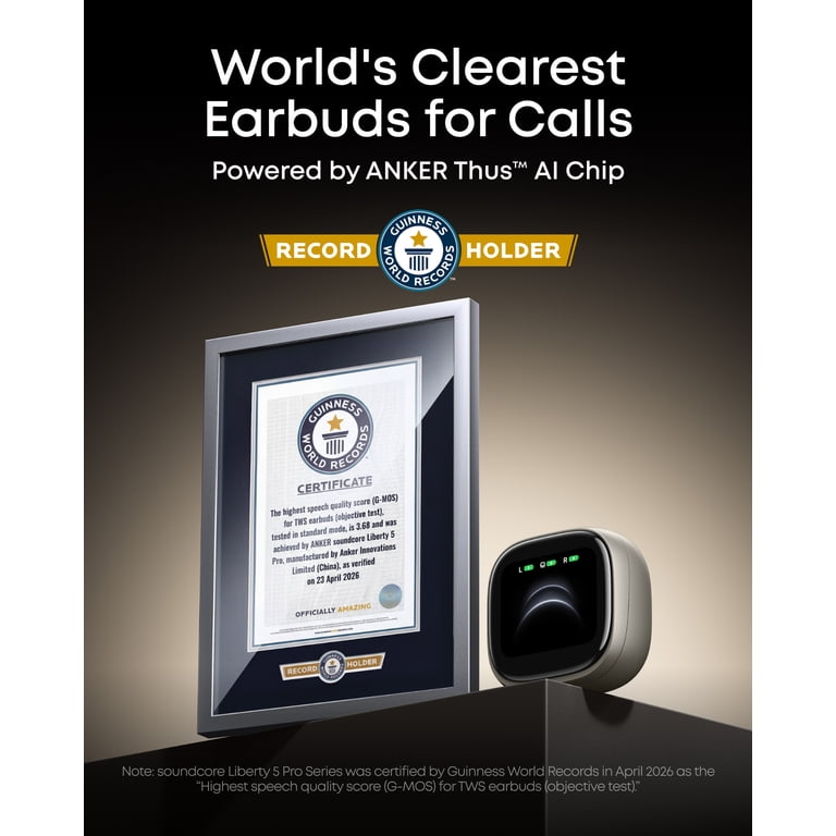Anker soundcore Liberty 5 Pro Max, AI Note-Taker, Whisper-Clear
