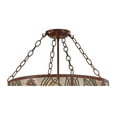 thumbnail image 3 of Meyda Tiffany 29393 Mountain Pine 4 Light 22" Wide Semi-Flush Drum Ceiling Fixture - Rust, 3 of 7