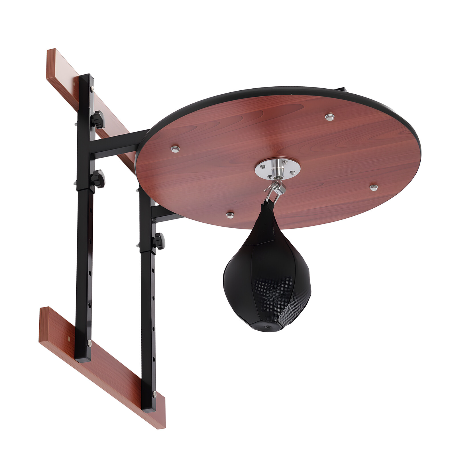 ToppiJoy Speed Bag Platform Kit, Heavy Duty Boxing Training Equipment, Wall Mount Adjustable Speed Bag Set for Reflex & Coordination(Black）