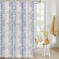 thumbnail image 4 of Fabric Shower Curtain, Modern Botanical Blue Tree Branch Pattern Bathroom Curtain with 12 Hooks Waterproof No Bad Odor Machine Washable Bath Curtains for Bathroom, Spa Room, Background Cloth, 66"x72", 4 of 6