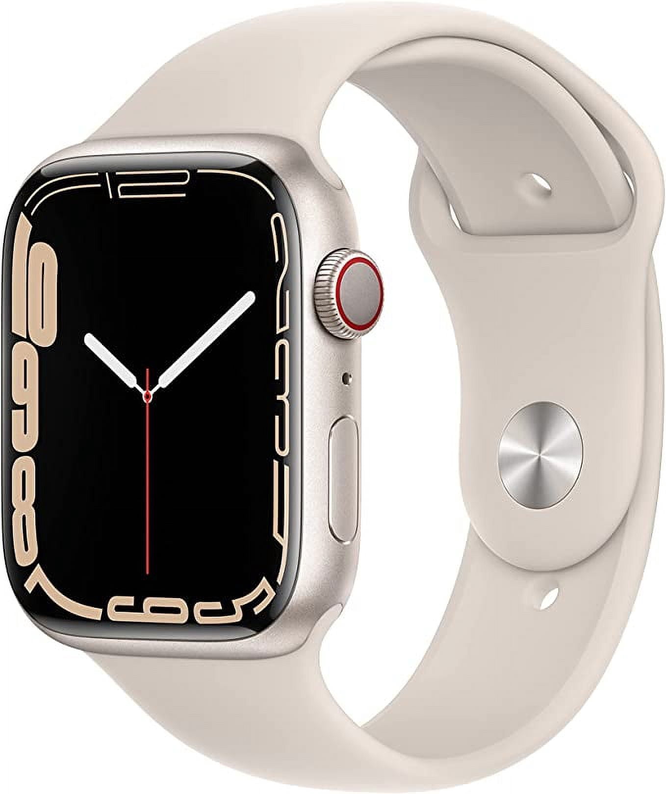 Pre-Owned Apple Watch Series 7 45MM Starlight - Aluminum Case - GPS + Cellular - Starlight Sport Band