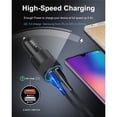 thumbnail image 4 of Type C Car Charger,Fast Charging HopePow Dual Usb Car Charger for Android with Charger Block with 2PACK Type-C USB C Cables 6ft 10ft Cigarette Lighter Socket Car Charger Adapter,Black, 4 of 7
