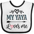 thumbnail image 3 of Inktastic My Yaya Loves Me Grandchild Girls Baby Bib, 3 of 4