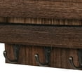 thumbnail image 6 of OYEAL Wall Mount 2-Slot Mail Organizer with Key Hooks, Suitable for Office, Living Room, Entryway, Rustic Brown, 6 of 8