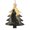 Christmas Tree Shape, variant on Angel Shape Christmas Wooden Hanging Ornaments, 6 Pcs, Xmas Tree Decor for Home Office with Wolf Howling Vintage Moon Night Design