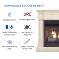 thumbnail image 4 of Duluth Forge Dual Fuel Ventless Gas Fireplace With Mantel - 32,000 BTU, Remote Control, Antique White Finish - Model# DFS-400R-2AW, 4 of 7