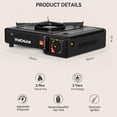 thumbnail image 4 of Dual Fuel Camping Stove, Butane & Propane Portable Burner with Electronic Ignition for Outdoor Cooking, 4 of 10