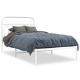 thumbnail image 1 of vidaXL Metal Bed Frame with Headboard White 100x200 cm, 1 of 5