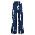 thumbnail image 5 of Aboser Wide Leg Pants for Women Trendy Printing Sweatpants Baggy Casual High Waisted Track Pants Comfort Soft Long Trousers with Pockets, 5 of 6