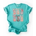 thumbnail image 3 of Retro Floral Bunnies Shirt for Women and Teens Girly Coquette Easter Bunny Tee Seafoam Shirt Adult X-Large, 3 of 5