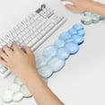 thumbnail image 4 of Cooling Gel Cloud Shape Keyboard Wrist Support Pad Washable Silicone Slip Proof Ergonomics Office Accessories, 4 of 8