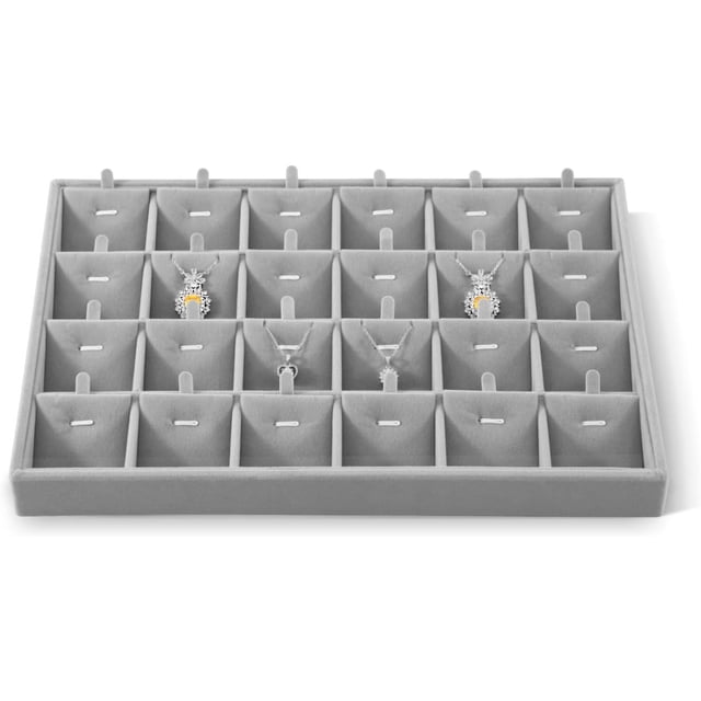 Stackable Jewelry Organizer Trays Velvet Drawer Jewelry Organizer Premium Earring Organizers And Storage Luxury Gemstone Storage Grey Jewelry Tray