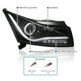 thumbnail image 4 of Spec-D Tuning LED Light Strip Halo Projector Headlights Black Compatible with 2011-15 Chevrolet Cruze, 2016 Chevrolet Cruze Limited Left + Right Pair Headlamps Assembly, 4 of 6