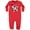 Red, variant on I'm One-cowboy Riding Horse Birthday Baby Fleece Romper