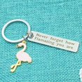 thumbnail image 2 of Flamingo Keychain - Embrace Your Flamazing Self! Perfect Gift for Flamingo Lovers, Friends, and Graduates. Stay Inspired with this Motivational Keyring., 2 of 4