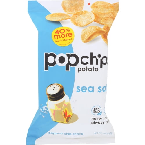 Popchips Chip Sel de Mer, Boîte de 12 X 5 Oz