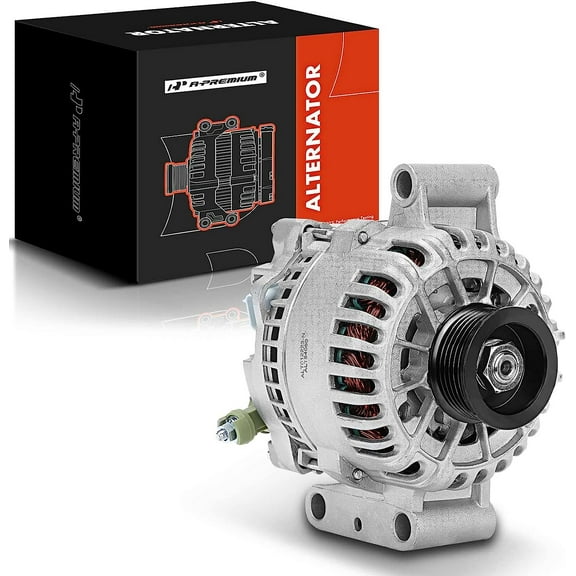 A-Premium Alternator Compatible with Ford Focus 2005 2006 2007, 2.0L 2.3L, 12V 110Amp Clockwise 6-Groove Pulley, Replace# 4S4T-10300-AC, 4S4Z-10346-AB, 5S4T-10300-AB
