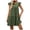AG, variant on vigerkar Women's Summer Dresses Sleeveless Ruffle Sleeve Round Neck Solid Loose Short Flowy Pleated Mini Dress (Blue, S)