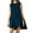 Navy, variant on Summer Dresses for Women 2025, Women Casual Loose Solid Patchwork Pleated Sleeveeless Round Dress(Black,S)