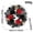 C, variant on Black Artificial Foliage Wreath for Halloween and Thanksgiving Dual Season Door Hanging Wall Decor Plastic 11.8x11.8in