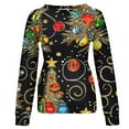 thumbnail image 5 of JingHai Ugly Christmas Sweatshirts Women Christmas Sweater Xmas Tree Sequin Top Winter Crewneck Family Holiday Outfits-Multicolor S, 5 of 5