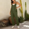 thumbnail image 7 of Utoimkio Women's Casual Jumpsuits Overalls Bib Solid Sleeveless Rompers for Women with Pockets, 7 of 7