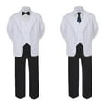 thumbnail image 2 of 6pc Baby Toddler Boy Teen Formal Black & White Suit Set Satin Necktie Sm-20, 2 of 4