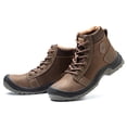 thumbnail image 2 of YOURDIARY Mens Steel Toe Safety Work Boots, Slip Resistant Puncture Proof Comfort Industrial Construction Shoes, 2 of 6
