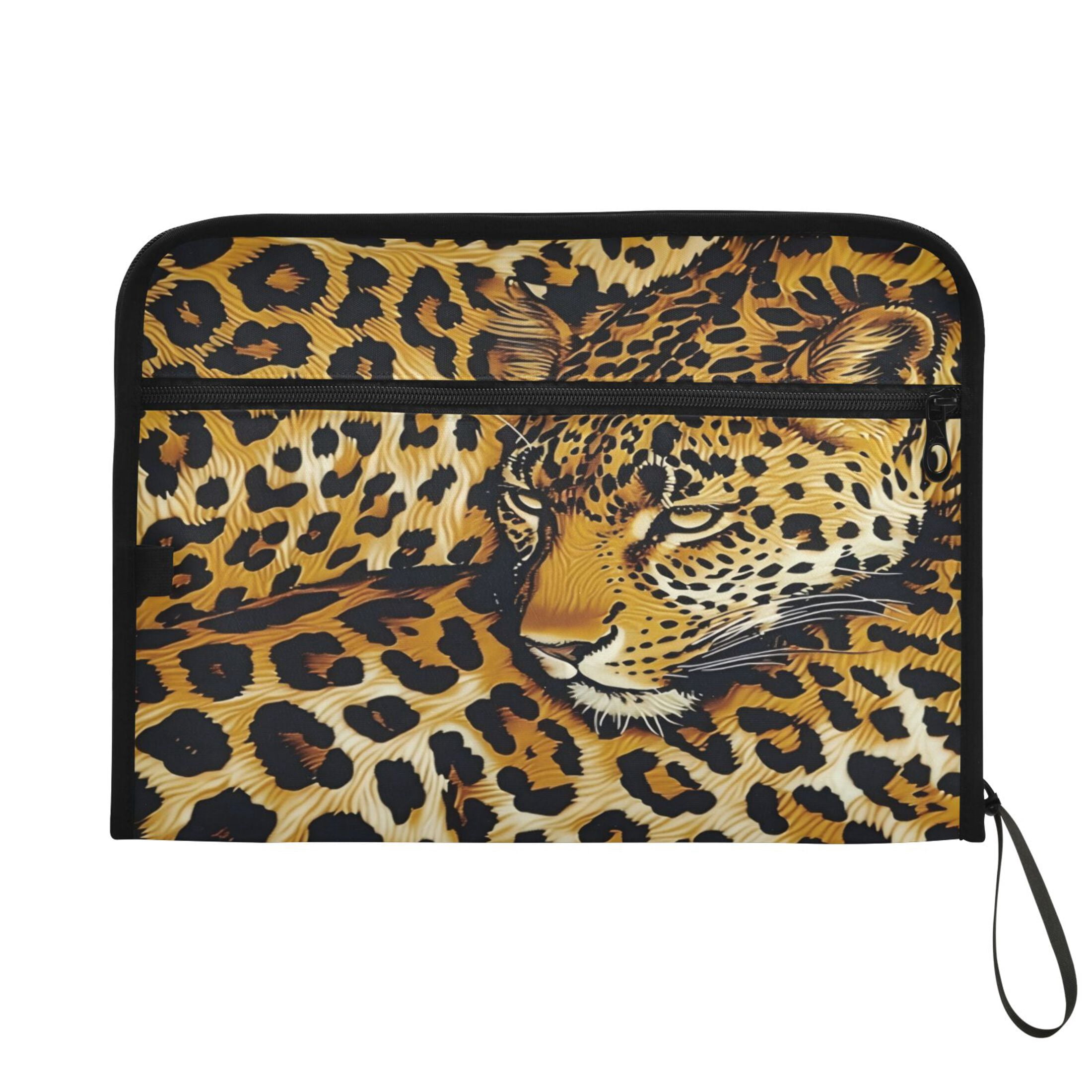 Organ Folder 14.2 x 0.8 x 10.6 Inches 13 Separate Pockets A4 Size Documents Folder A Sort Storage File Manager For The Home Office Yellow Leopard