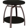 thumbnail image 3 of JERFIT Modern Round Coffee Table and End Table Set with Casters, Dark Charcoal Finish for Living Room, 3 of 8