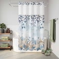 thumbnail image 6 of No Hook Shower Curtain, Blue Beige Coastal Shower Curtains for Bathroom with See Through Top Window, Beach Starfish Summer Eucalyptus Ombre Waterproof & Washable Bath Curtain Small Stall 36"x78", 6 of 9