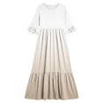 thumbnail image 4 of Girls Cami Summer Dress Casual Short Sleeve Sundress with Pockets Beige 5-6 Years, 4 of 7